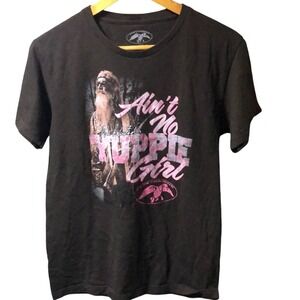 Brown Duck Commander Graphic T-Shirt with Pink Text‎